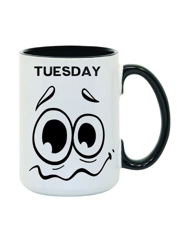Tuesday Cartoon Expression Mug - Saunni Bee - Mugs