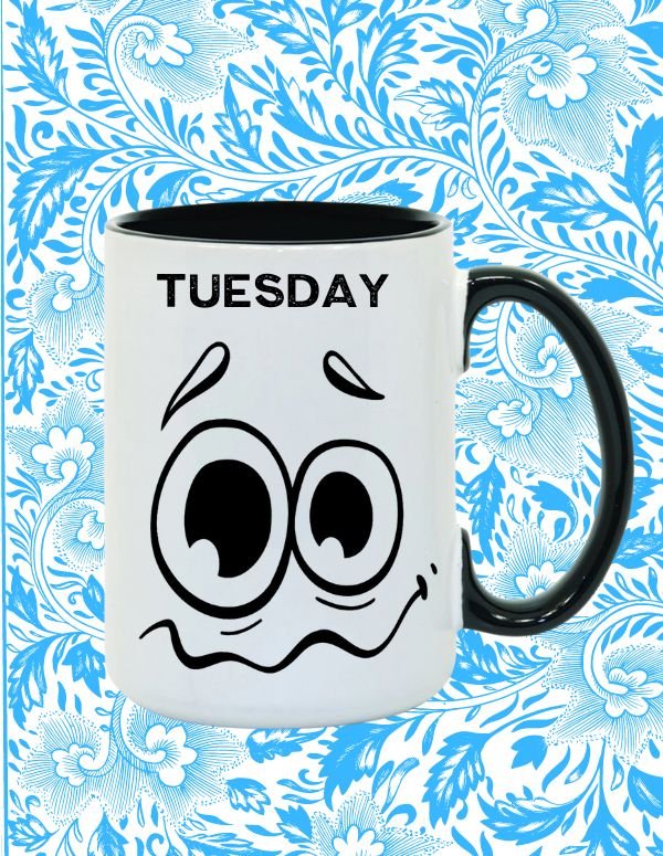 Tuesday Cartoon Expression Mug - Saunni Bee - Mugs