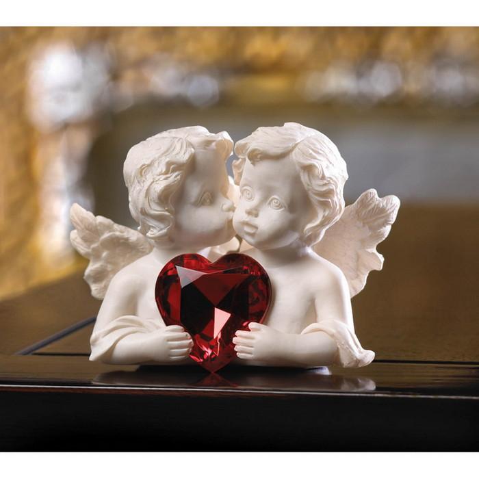 Two In Love Cherub Figurine - Saunni Bee - Home Decor