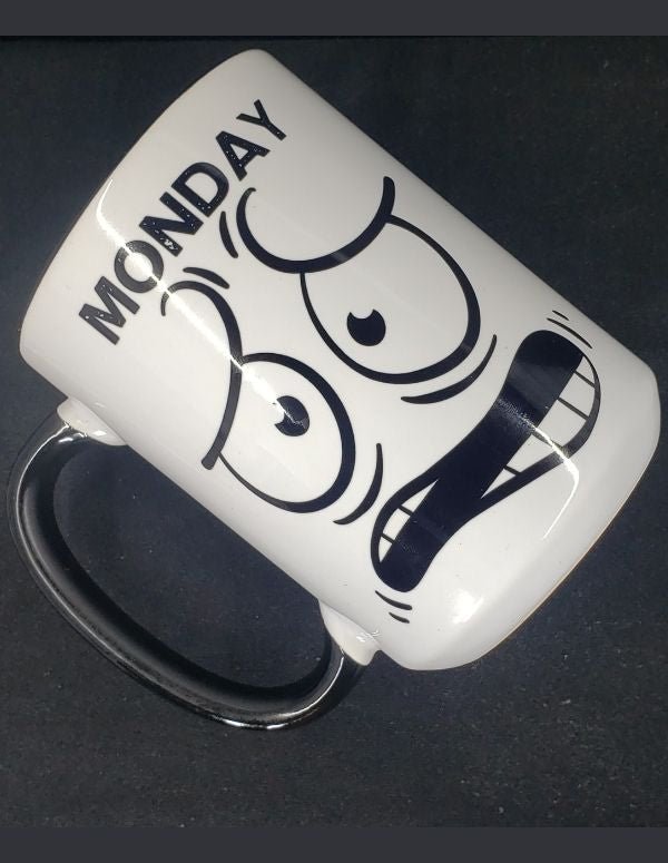 Uh-oh It's Monday Cartoon Expression Mug